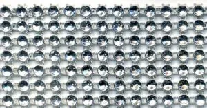 Mesh Braid Silver W/Wells, 115mm Wide (11.5cm Wide) (C160)