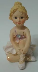 Miniature- Ballerina With Diamond A, 50mm High (5cm High) (BAL2DA)