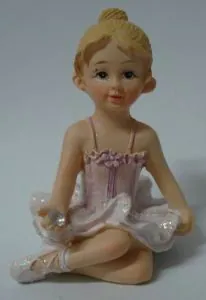 Miniature- Ballerina With Diamond C, 50mm High (5cm High) (BAL2DC)
