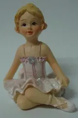 Miniature- Ballerina With Diamond D, 50mm High (5cm High) (BAL2DD)