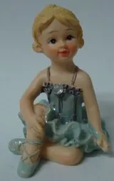 Miniature- Ballerina With Diamond F, 50mm High (5cm High) (BAL2DF)