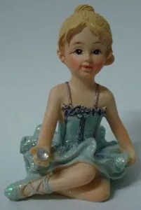 Miniature- Ballerina With Diamond G, 50mm High (5cm High) (BAL2DG)