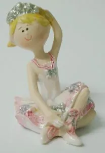 Miniature-Standing & Sitting Ballerina B, 60mm High x 30-35mm Wide (BALSB)