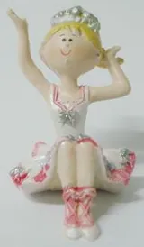 Miniature-Standing & Sitting Ballerina C, 60mm High x 30-35mm Wide (BALSC)