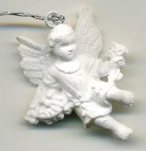 Miniature White Angel 1 inch, 25mm (2.5cm High) (CM65)