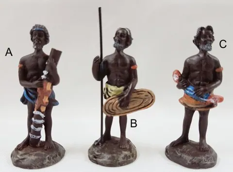 Miniatures Australian Aboriginals, 50mm-High (5cm High) (MABOR)
