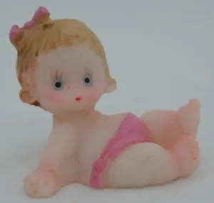 Miniatures - Baby Girl, 30mm High x 30mm Wide (3cm High/Wide) (BAB22)