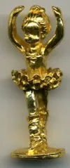 Miniatures Ballerina Gold Plated, 45mm High (CL12AGP)