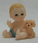 Miniatures Boy Holding Puppy, 40mm High x 30mm Wide (BHP980)