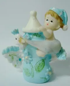 Miniatures Boy On Bottle W/Swan, 70mm High x 60 Wide (BBS-B)