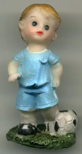 Miniatures - Boy With Soccer Ball A, 50mm High (5cm High) (BSBA-2)