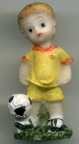 Miniatures - Boy With Soccer Ball B, 50mm High (5cm High) (BSBB-2)