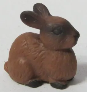 Miniatures Brown Rabbit, 20mm High x 22mm Wide (2cm High x 2.2cm Wide) (RAB08)