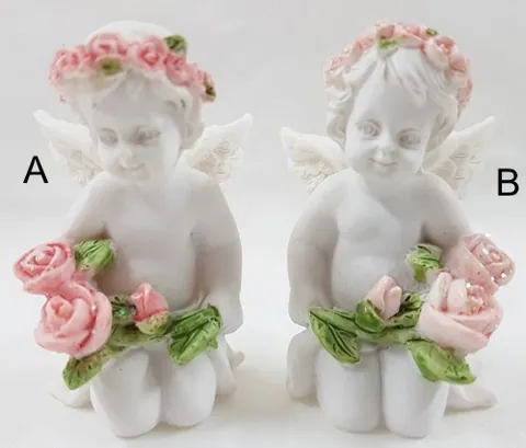Miniatures Cherub Kneeling with Roses, 60mm High (6cm High) (CHERROSK)