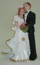 Miniatures - Classic Wedding Couple C, 90mm High (WC02C)