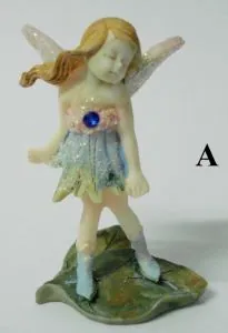 Miniatures - Fairy On Leaf, 60mm High (6cm High) (FAILEA)