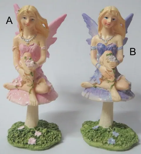 Miniatures Fairy on Mushroom, 100mm High (10cm High) (FAIM54)