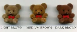 Miniatures - Flocked Baby Bear W/Bow Tie, 30mm High (BAB14)