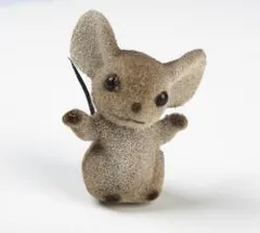 Miniatures - Flocked Sitting Mouse, 45mm High (1 3/4" inches/4.5cm) (MA06)