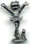 Miniatures Girl/Dog Unplated, 50mm High (CL12UP)
