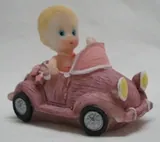 Miniatures Girl Inside Car, 45mm High x 50mm Wide (BGIC878A)