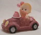 Miniatures Girl Inside Car, 45mm High x 50mm Wide (BGIC878B)