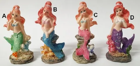 Miniatures - Mermaid on Coral, 50m High (5.0cm High ) (MERMIN-2)