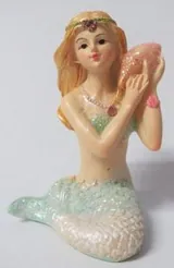 Miniatures - Mermaid Sitting W/Shell B, 60mm High (6cm High) (MERSITB)