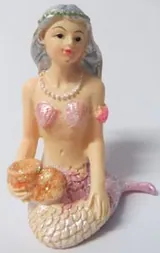 Miniatures - Mermaid Sitting W/Shell D, 60mm High (6cm High) (MERSITD)