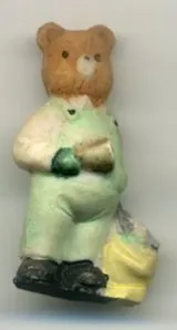 Miniatures - Micro Bear With Bell & Bag, 30mm High (MICRO09)