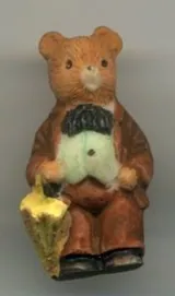 Miniatures - Micro Bear With Umbrella, 30mm High (MICRO22)