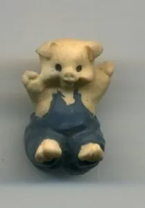 Miniatures - Micro Pig Lying On Back, 20mm High (MICRO12)