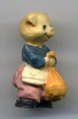 Miniatures - Micro Pig With Bag, 25mm High (MICRO14)