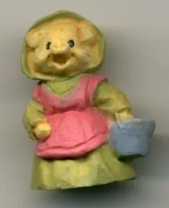 Miniatures - Micro Pig With Bucket, 26mm High (MICRO18)