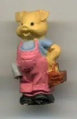 Miniatures - Micro Pig With Tools, 25mm High (MICRO19)
