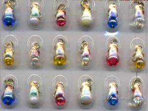 Miniatures - Mini Christmas Baubles 18pk, 15mm High (CM57)