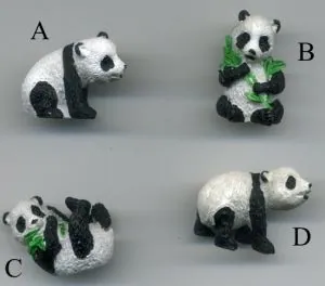 Miniatures - Mini Panda, 20-30mm High (2-3cm High) (MINPAN)
