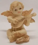Miniatures Musician Angels Guitar C, 50mm High x 50-55mm Wide (MAN1142C)