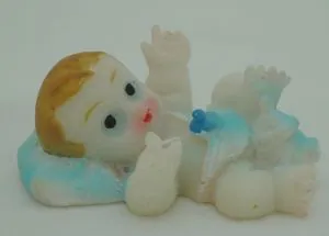 Miniatures - Newborn Baby Boyl, 35mm High x 20mm Wide (3.5cm High 2cm Wide) (BAB25)