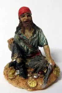 Miniatures - Pirate A, 40mm High (4cm High) (PIRATEA)