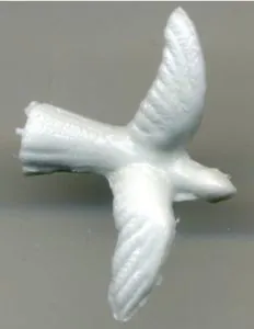 Miniatures - Plastic White Dove, 20mm High x 35mm Wide (2cm High x 3.5cm Wide) (MW09)