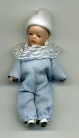 Miniatures - Porcelain Baby Boy, 75mm Length (BAB17)