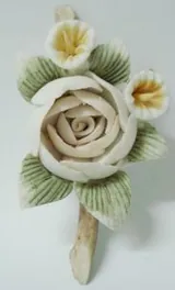 Miniatures Porcelain Flowers Magnet A, 60mm -75mm Long x 40mm Wide (MAGFLOWPA)