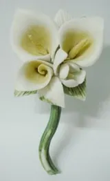 Miniatures Porcelain Flowers Magnet E, 60mm -75mm Long x 40mm Wide (MAGFLOWPE)