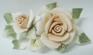 Miniatures Porcelain Flowers Magnet F, 60mm -75mm Long x 40mm Wide (MAGFLOWPF)