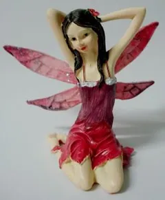 Miniatures Sitting Fairy 60mm Red, 60mm (6cm) (FAISITMB)
