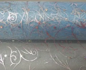 Organza Glitter Blue, Approximately 48cm Wide (480mm) (ORGBLU)