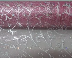 Organza Glitter Dark Pink, Approximately 48cm Wide (480mm) (ORGDKP)