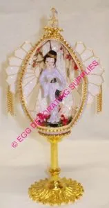 Oriental Lady: decorated goose egg design