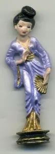 Oriental Lady Painted Lilac, 70mm High (M55C)